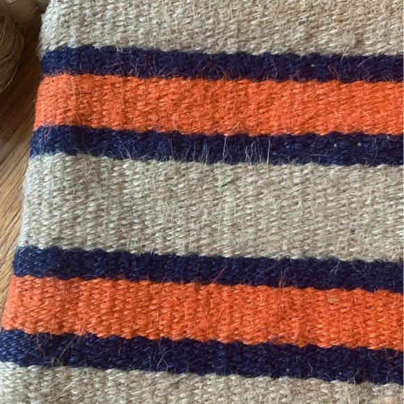 J. Jill Jute Striped Orange and Blue Clutch Coastal Grandmillenial - Picture 5 of 6